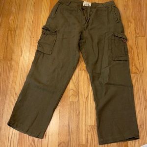 Linen cargo pants